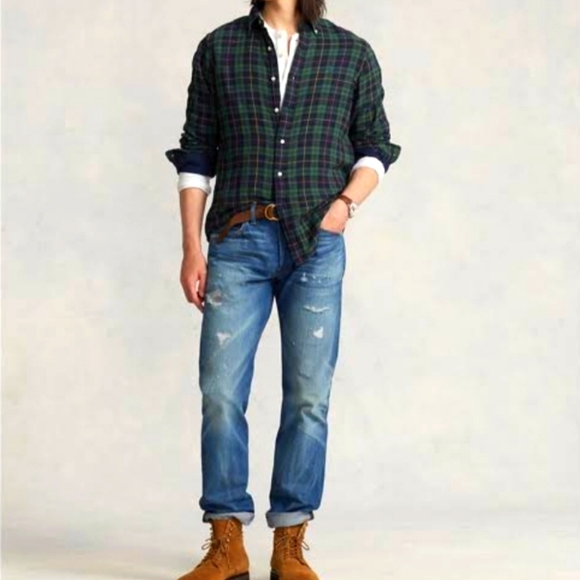 Ralph Lauren Polo plaid button down shirt size L - Picture 2 of 6